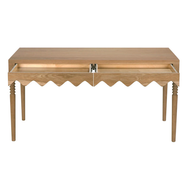 Lulu Desk, Oak-Blue Hand Home