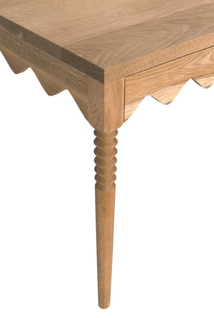 Lulu Desk, Oak-Blue Hand Home