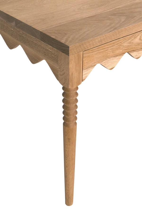 Lulu Desk, Oak-Blue Hand Home