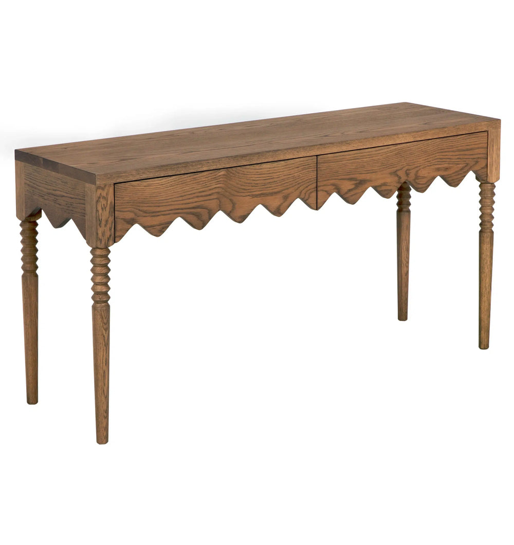 Lulu Console, small, Oak-Blue Hand Home