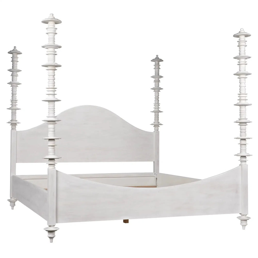 Ferret Bed, Eastern King, White Wash by Noir-Blue Hand Home