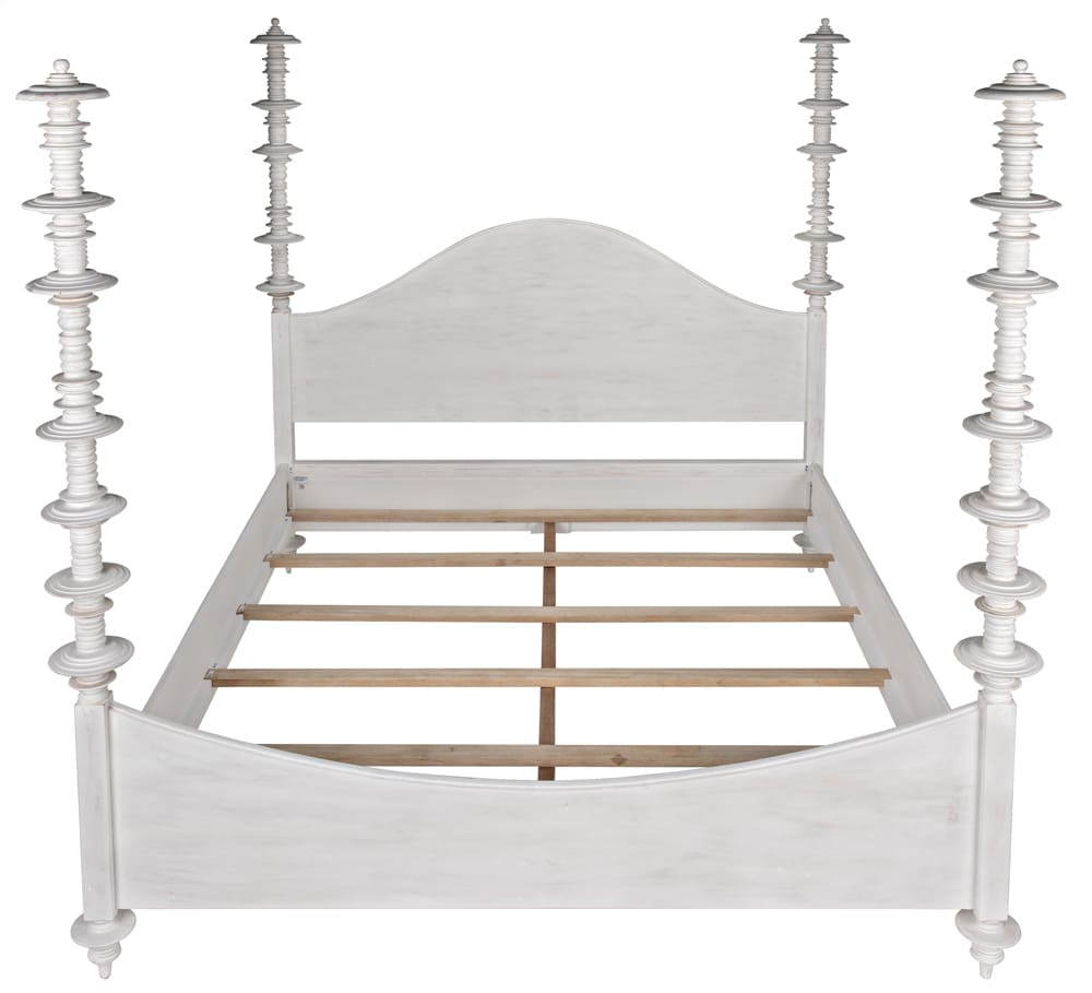 Ferret Bed, Eastern King, White Wash by Noir-Blue Hand Home