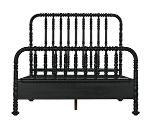 Bachelor Bed, Queen, Hand Rubbed Black-Blue Hand Home