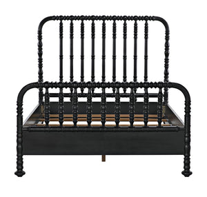 Bachelor Bed, Queen, Hand Rubbed Black-Blue Hand Home