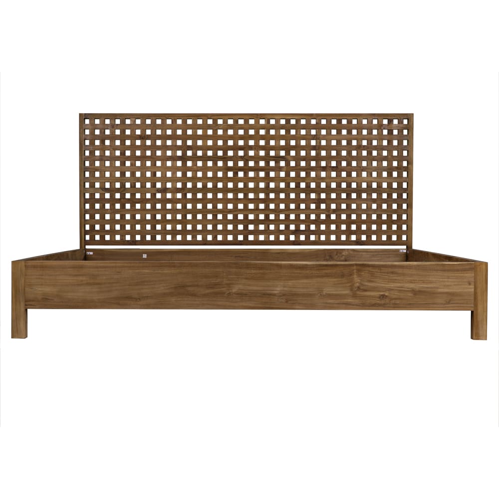 Noir Furniture Quinnton Bed, EK, Teak-Noir Furniture-Blue Hand Home