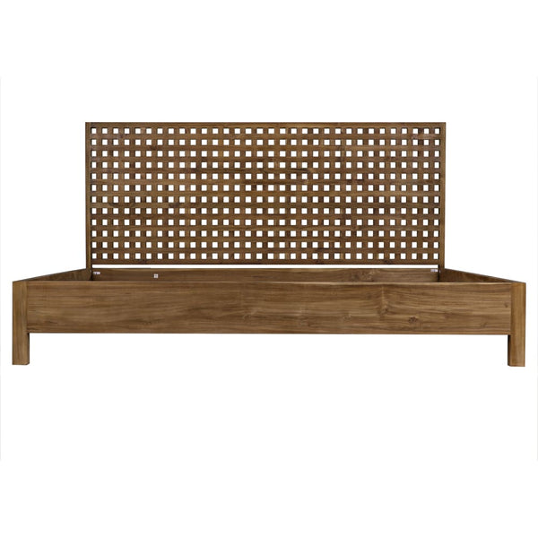 Quinnton Bed, Eastern King, Teak by Noir-Blue Hand Home