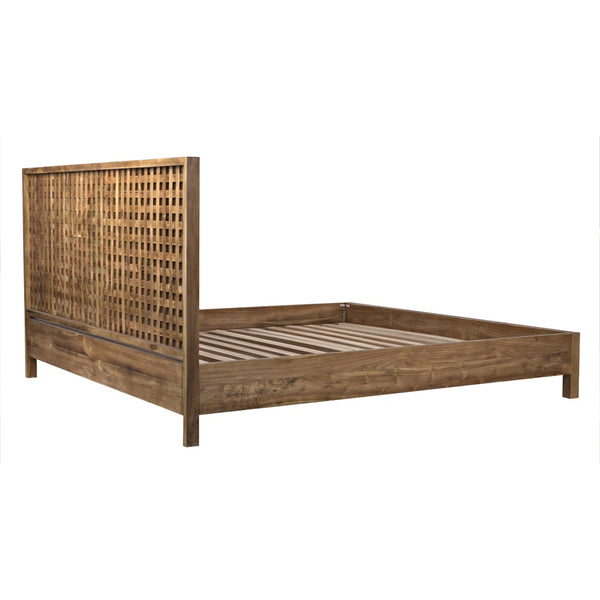 Quinnton Bed, Eastern King, Teak by Noir-Blue Hand Home