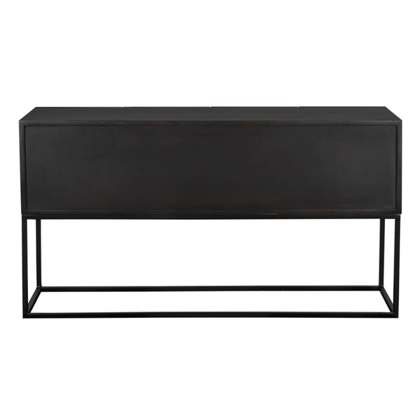 Zurich Console, Ebony Walnut with Steel by Noir-Blue Hand Home