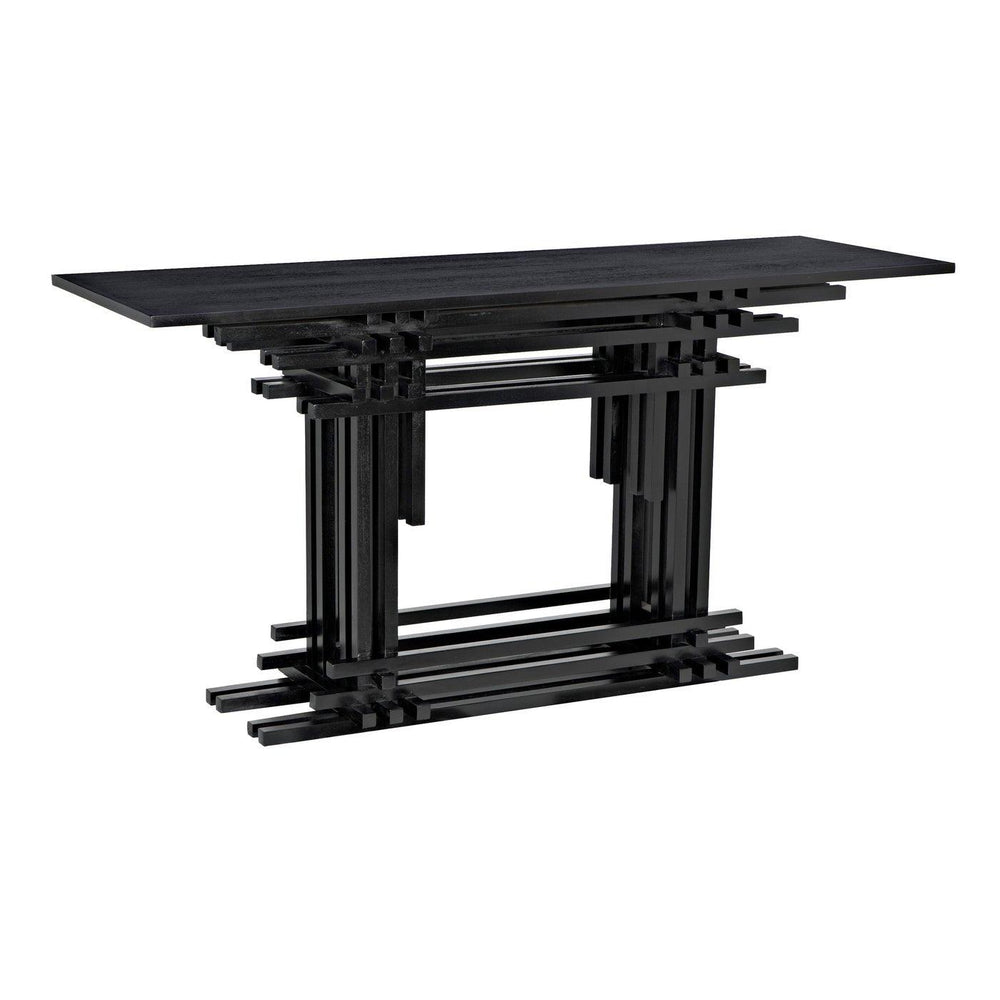 Loyd Console, Hand Rubbed Black-Noir Furniture-Blue Hand Home
