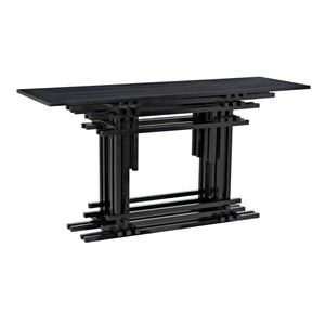 Loyd Console, Hand Rubbed Black-Noir Furniture-Blue Hand Home