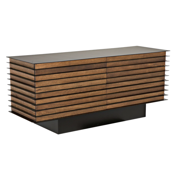 Elevation Sideboard, Dark Walnut and Steel by Noir-Blue Hand Home