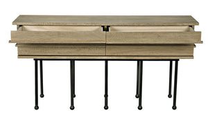 Oliver Console, Washed Walnut by Noir-Blue Hand Home