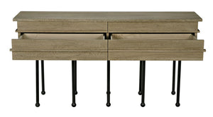 Oliver Console, Washed Walnut by Noir-Blue Hand Home