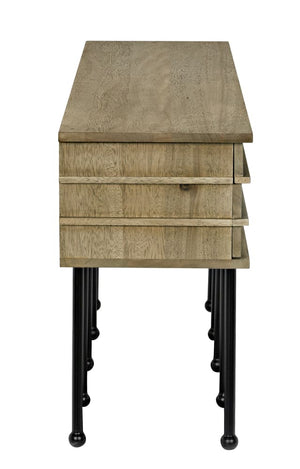 Oliver Console, Washed Walnut by Noir-Blue Hand Home