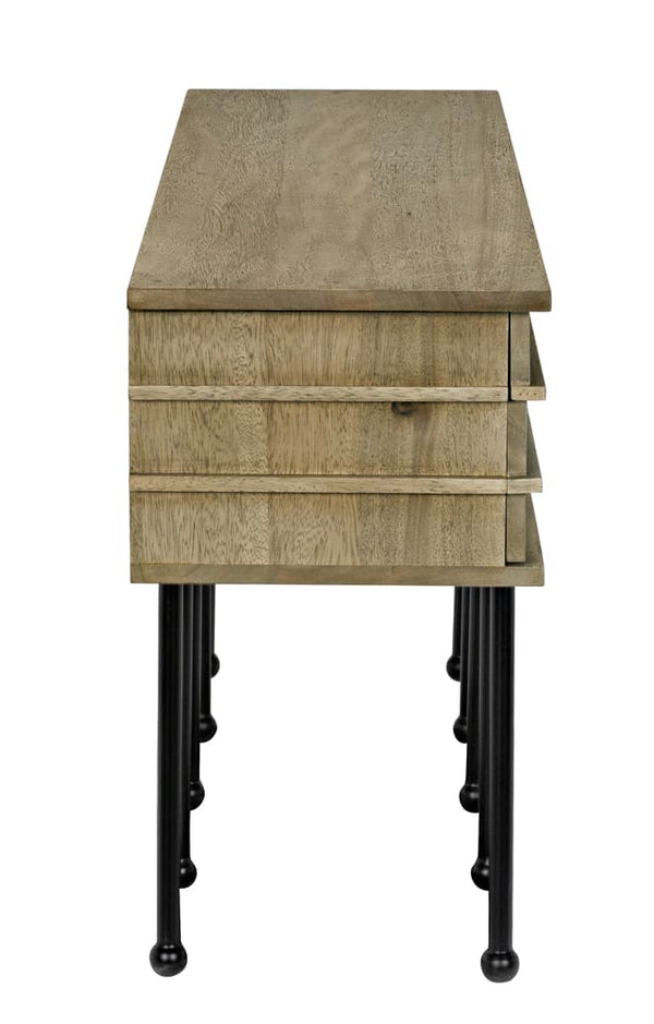 Oliver Console, Washed Walnut by Noir-Blue Hand Home