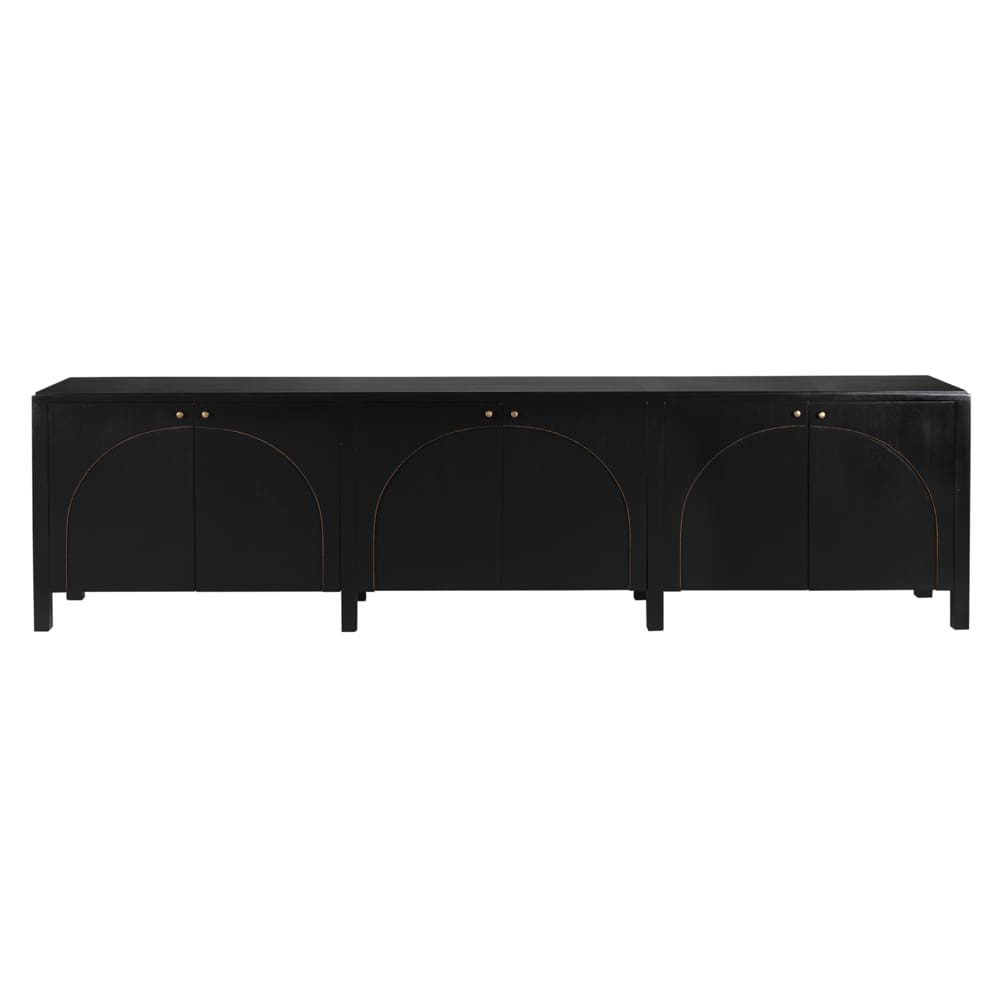 Weston Sideboard, Hand Rubbed Black with Light Brown Trim-Blue Hand Home