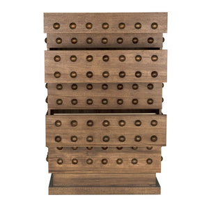 Didier Cabinet, Dark Walnut-Blue Hand Home