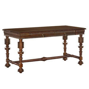 Portuguese Desk, Small, Hand Rubbed Brown-Blue Hand Home