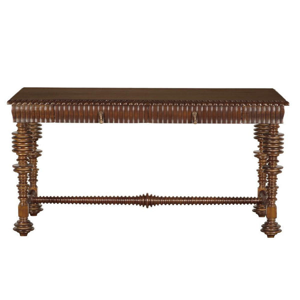 Portuguese Desk, Small, Hand Rubbed Brown-Blue Hand Home