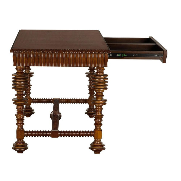 Portuguese Desk, Small, Hand Rubbed Brown-Blue Hand Home