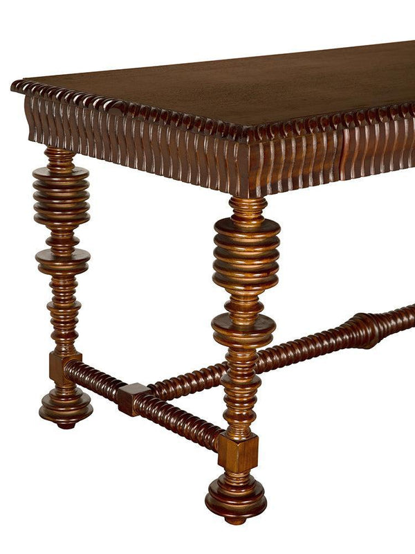 Portuguese Desk, Small, Hand Rubbed Brown-Blue Hand Home