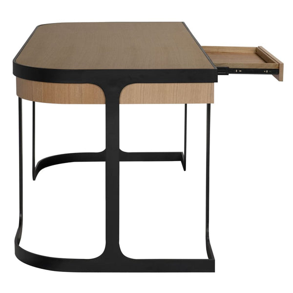 Hamilton Desk, White Oak-Blue Hand Home