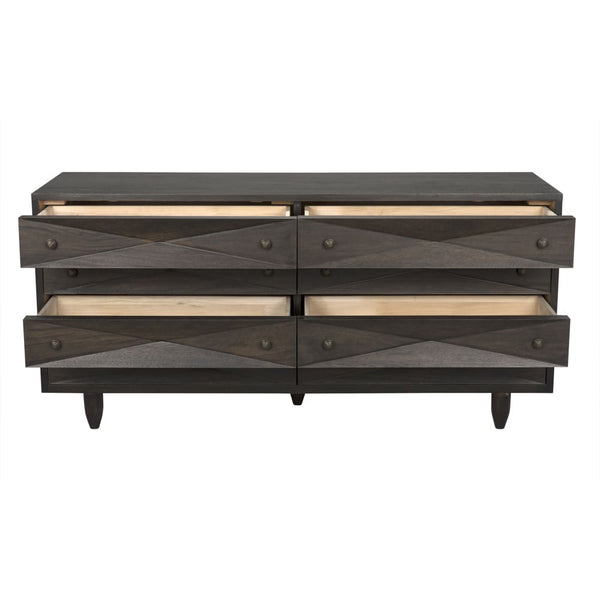 Diamond Double Chest, Ebony Walnut by Noir-Blue Hand Home