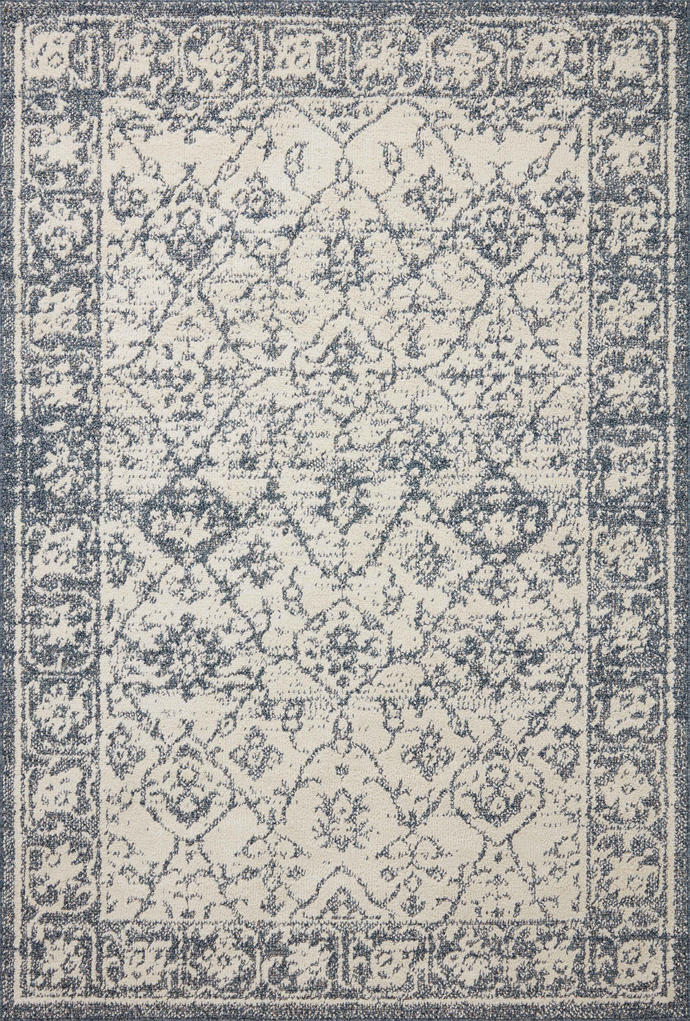 Magnolia Home by Joanna Gaines x Loloi Gigi Rug - Ivory / Blue-Blue Hand Home