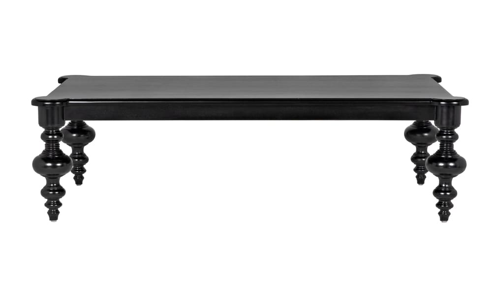 Noir Graff Coffee Table, Hand Rubbed Black-Noir Furniture-Blue Hand Home