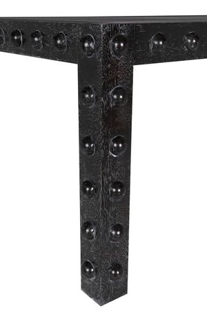 Didier Dining Table, Black Walnut-Blue Hand Home