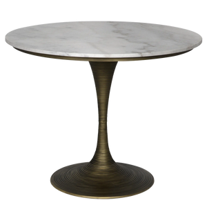 Joni Table 36", Aged Brass Finish-Blue Hand Home