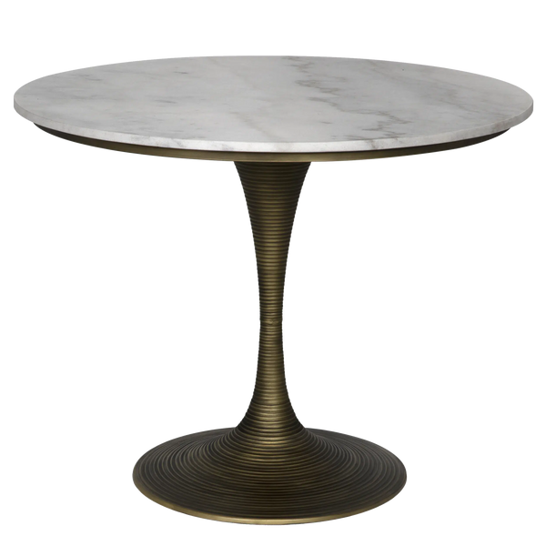 Joni Table 36", Aged Brass Finish-Blue Hand Home