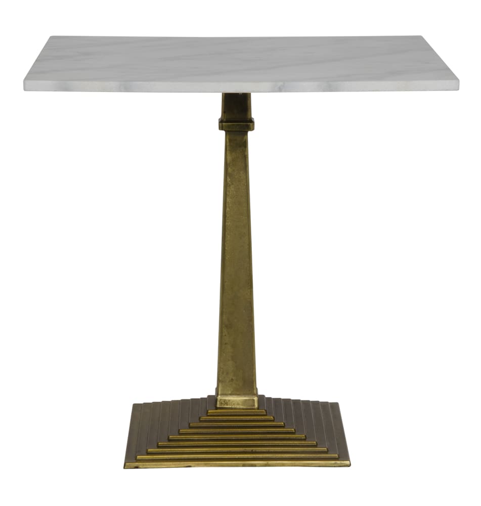 Noir Furniture Fadim Side Table, Antique Brass, Cast Iron and Quartz-Noir Furniture-Blue Hand Home