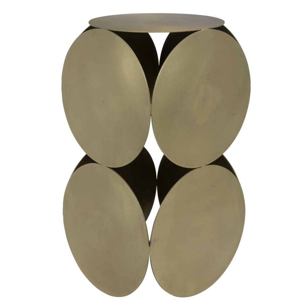 Noir Furniture Lola Side Table, Antique Brass-Noir Furniture-Blue Hand Home