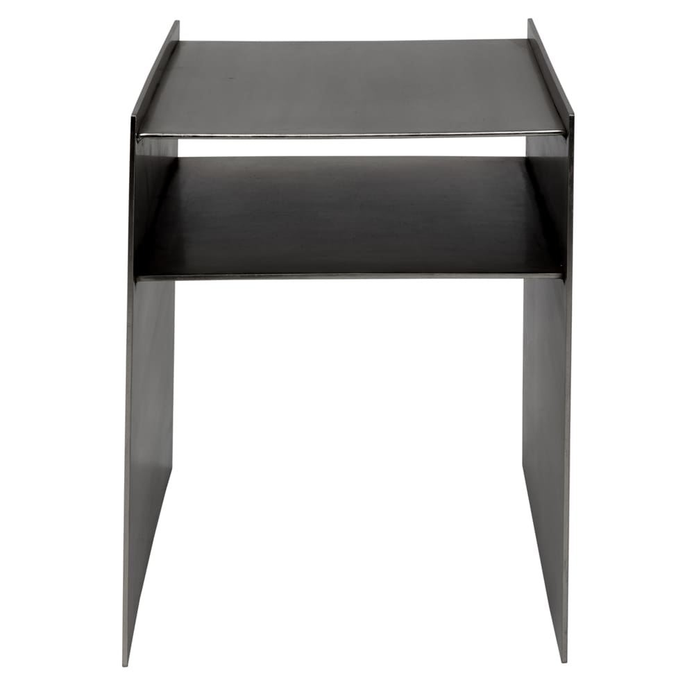 Noir Furniture Cyrus Side Table, Antique Silver-Noir Furniture-Blue Hand Home