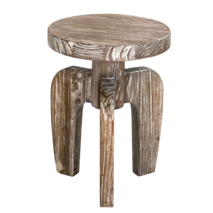 Noir New Shizue Small Side Table, Distressed Mindi-Blue Hand Home