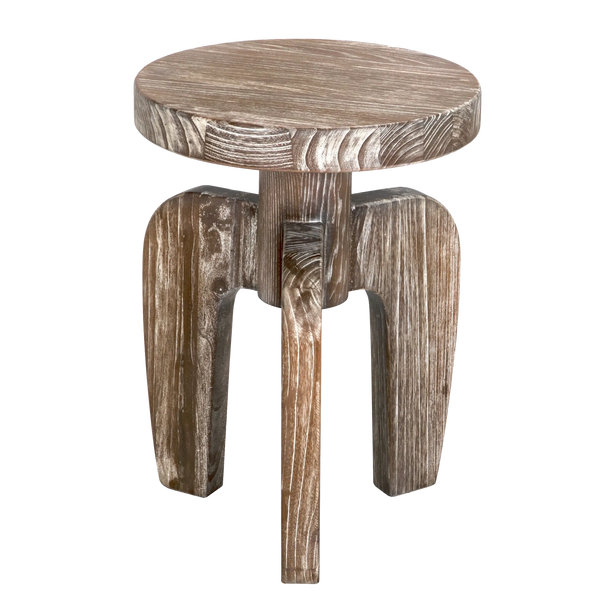 Noir New Shizue Small Side Table, Distressed Mindi-Blue Hand Home