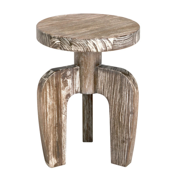 Noir New Shizue Small Side Table, Distressed Mindi-Blue Hand Home