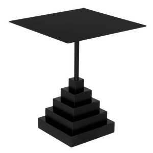 Noir Nova Square Side Table-Blue Hand Home