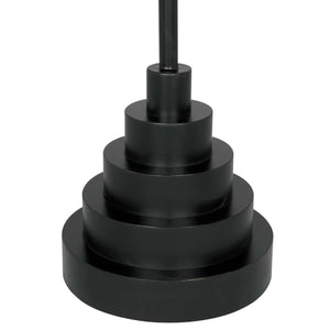 Noir Nova Round Side Table-Blue Hand Home