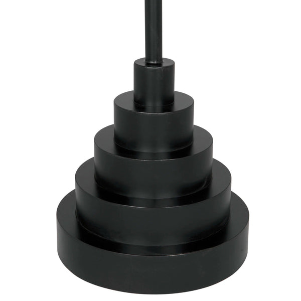 Noir Nova Round Side Table-Blue Hand Home