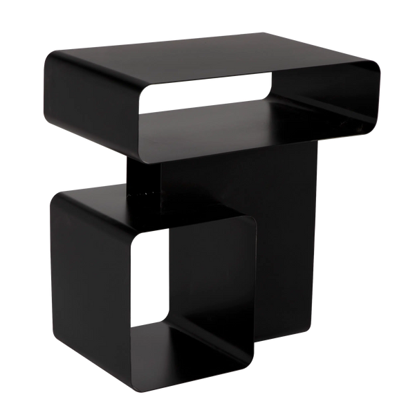 Noir Danville Side Table-Blue Hand Home