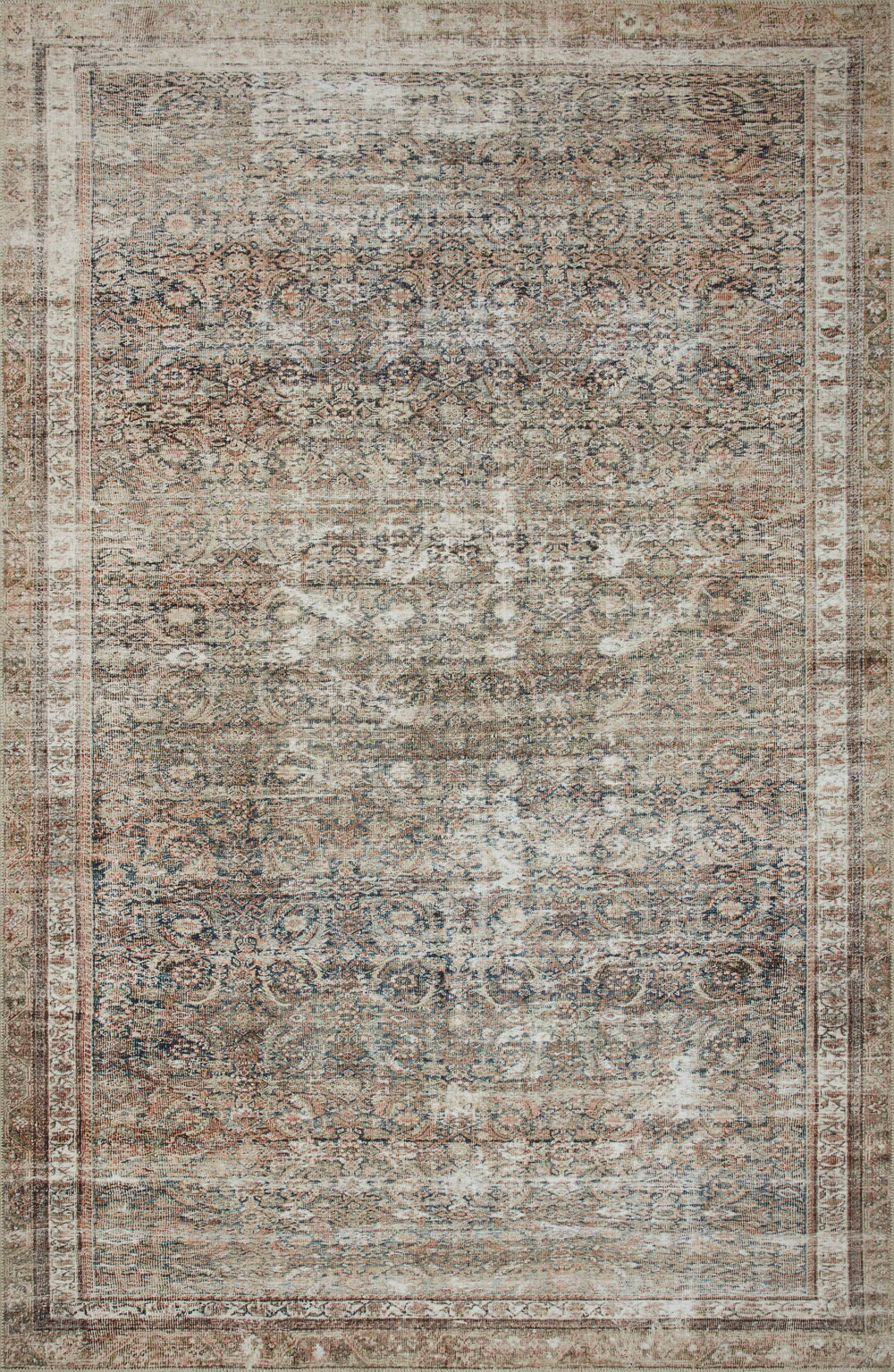 Chris Loves Julia x Loloi Jules Rugs - Ink / Terracotta-Blue Hand Home