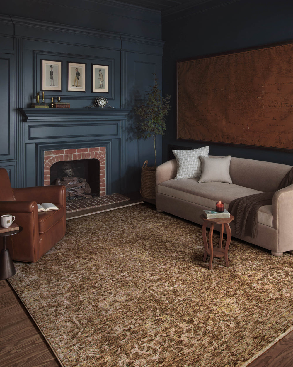 Magnolia Home by Joanna Gaines x Loloi Junie Rug - Clay / Natural-Blue Hand Home