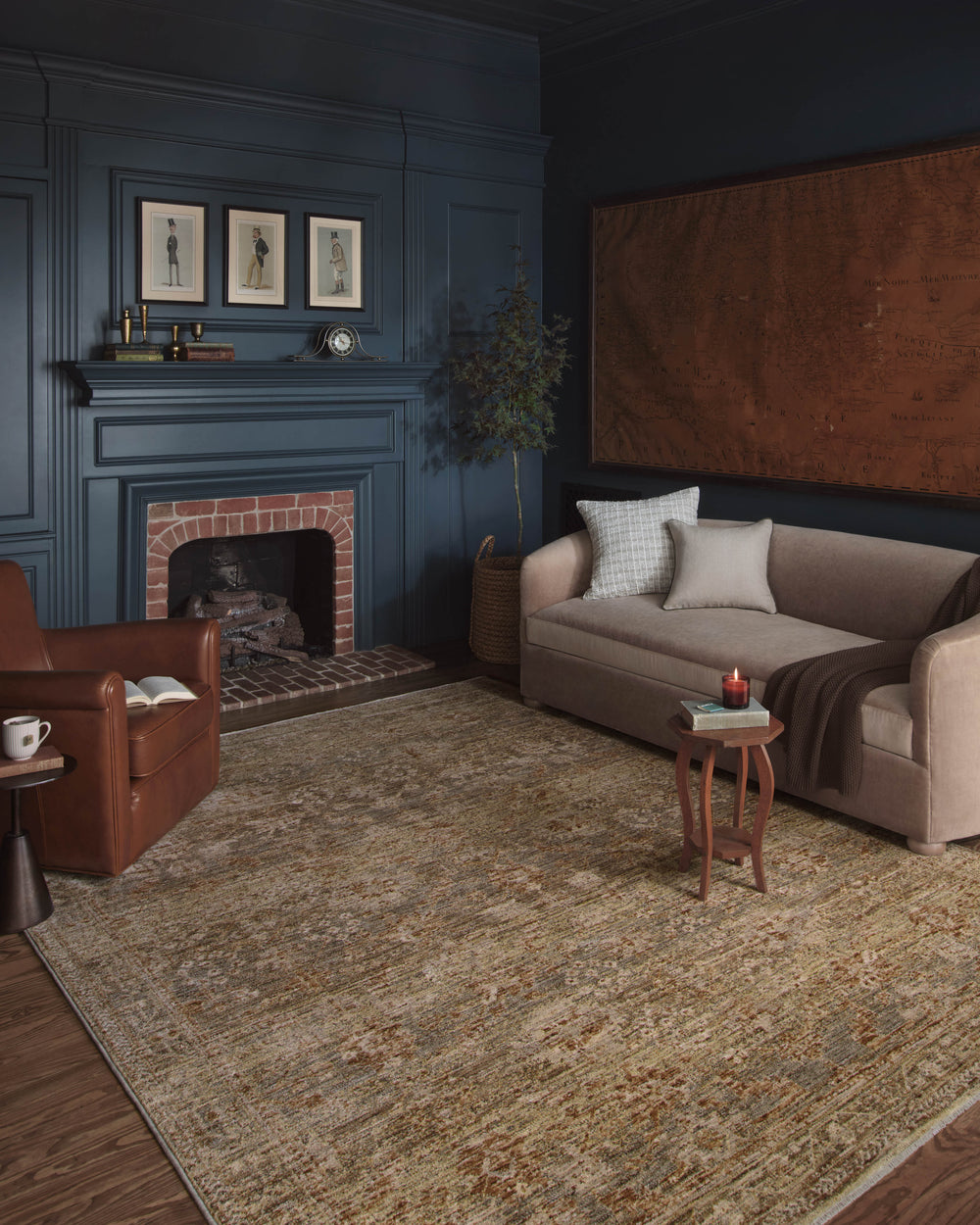 Magnolia Home by Joanna Gaines x Loloi Junie Rug - Spice / Multi-Blue Hand Home