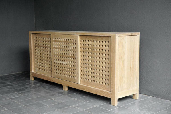 Slatted Oak Buffet-Blue Hand Home