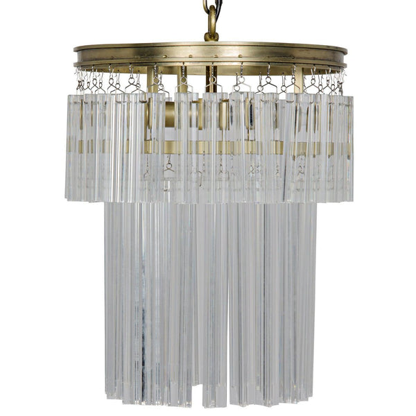 Toby Chandelier, Antique Brass and Crystal-Noir Furniture-Blue Hand Home