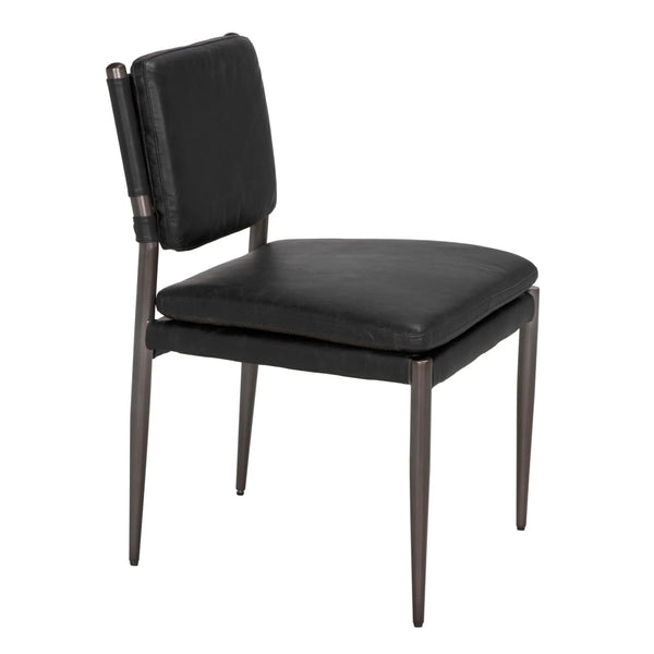 Wooster Dining Chair, Black-Blue Hand Home