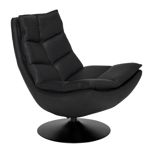 Dante Swivel Chair by Noir-Blue Hand Home