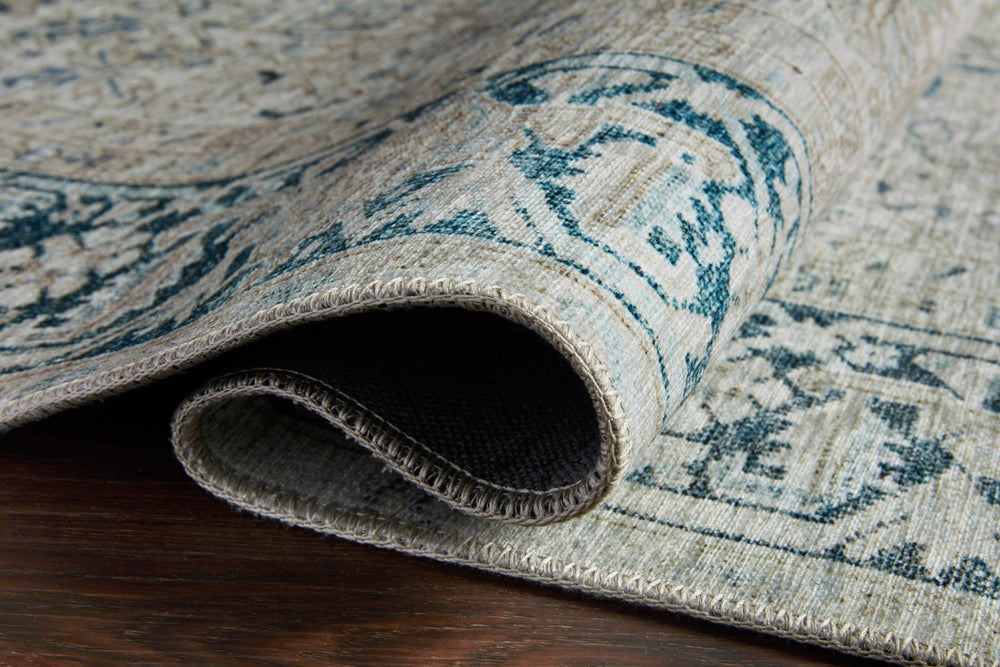 Magnolia Home by Joanna Gaines x Loloi Lenna Rug - Natural / Denim-Blue Hand Home